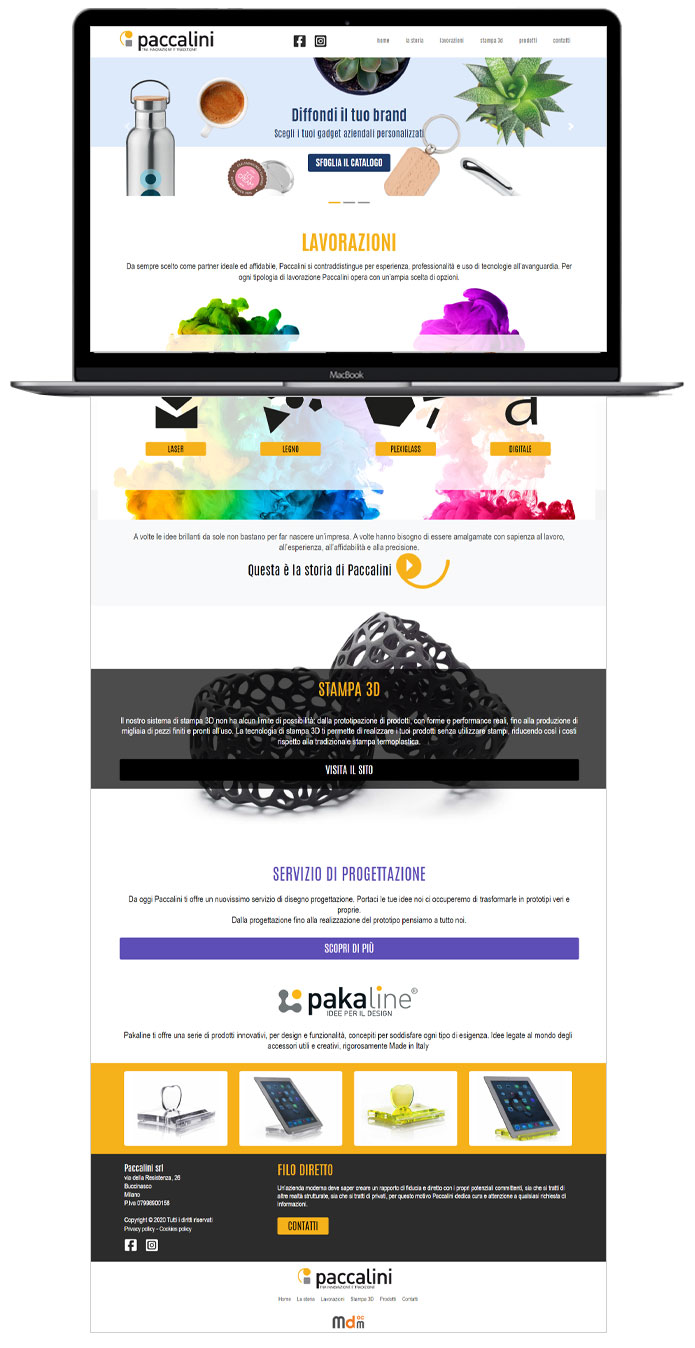 Paccalini srl - Sito web amministrabile